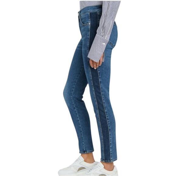 Veronica Beard Jeans Size 31/12  Kate High Rise Skinny Jeans Blue Two Tone - Picture 6 of 9